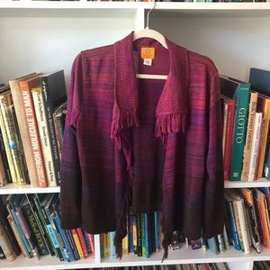 Ruby Rd. Petite Vintage Purple Ombr Sweater - image 1